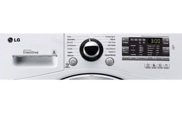 LG F84872WH - Panneau de commandes (cr&eacute;dit : Boulanger)