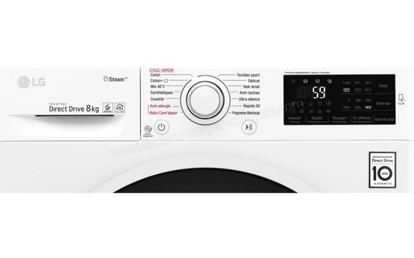 LG F84C40WHS - Panneau de commandes (cr&eacute;dit : Darty)