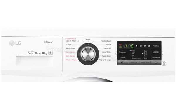 LG F84G62WHS - Panneau de commandes (cr&eacute;dit : Darty)