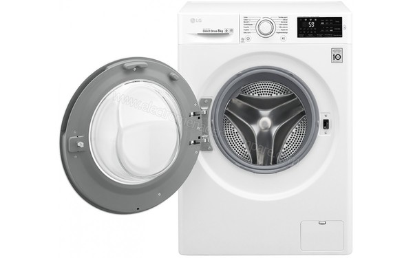 LG F84J53WH - Vue de face hublot ouvert