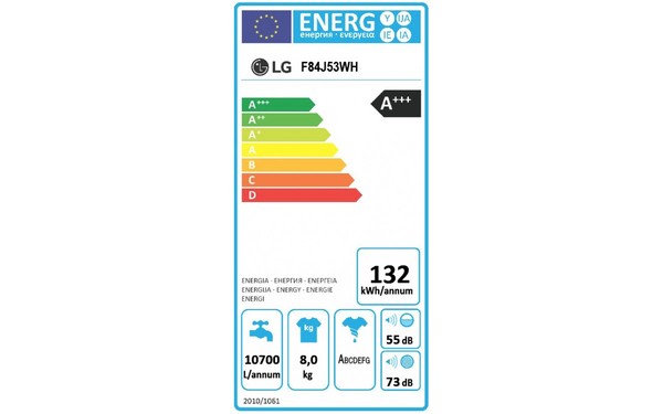 LG F84J53WH - &Eacute;tiquette &eacute;nergie
