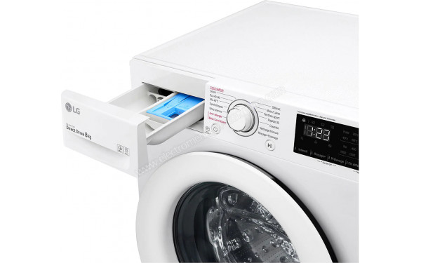 LG F84N23WHS - Zoom sur le tiroir lessiviel