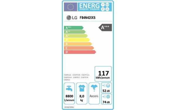 LG F84N42IXS - &Eacute;tiquette &eacute;nergie