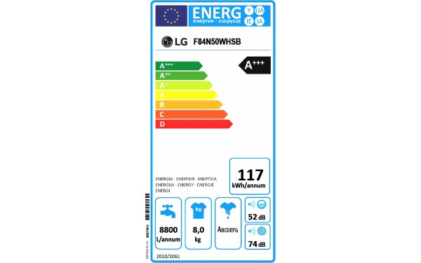 LG F84N50WHSB - &Eacute;tiquette &eacute;nergie