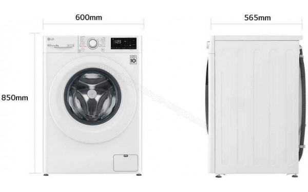 LG F84V33WHS - Dimensions