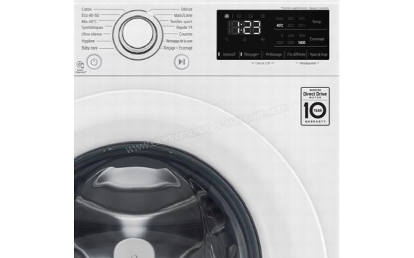 LG F84V33WH - Vue des programmes