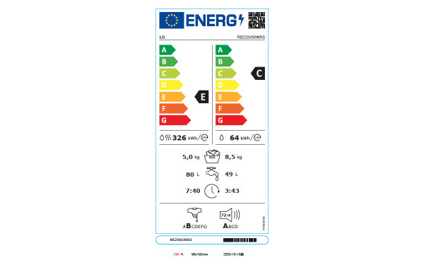 LG F852SV50WRS - &Eacute;tiquette &eacute;nergie v2