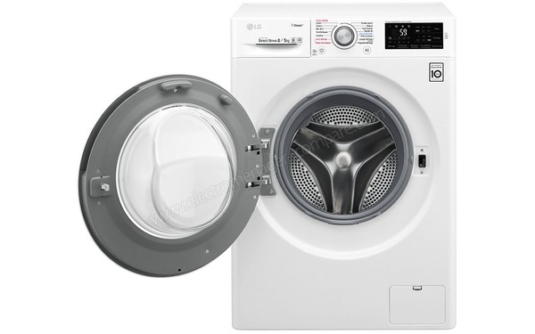 LG F854J61WRS - Vue de face hublot ouvert