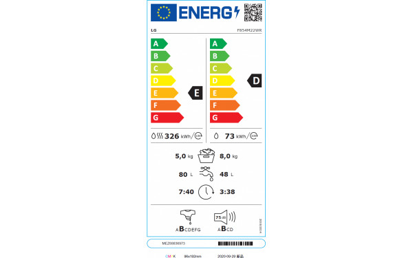 LG F854M22WR - &Eacute;tiquette &eacute;nergie v2