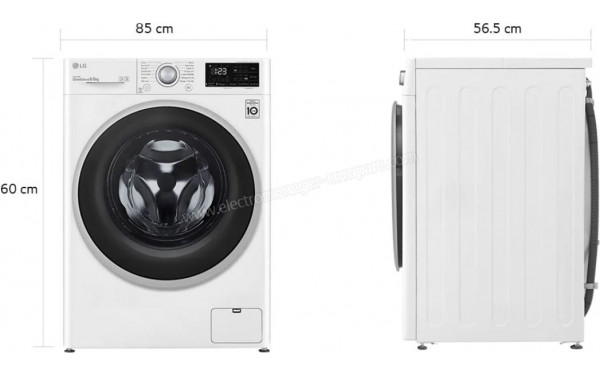 LG F864V37WR - Dimensions