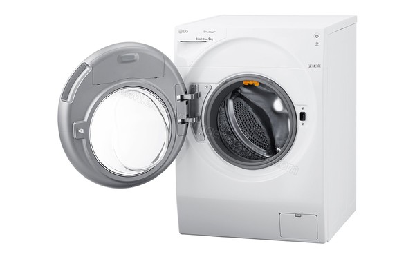 LG F94G1GWHS - Vue 3/4 droite hublot ouvert