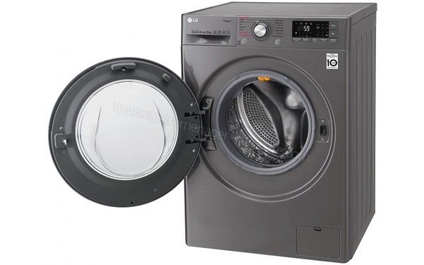 LG F94J72STST - Vue 3/4 droite hublot ouvert