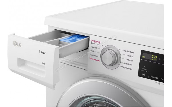 LG F94M21WHS - Zoom sur le tiroir lessiviel