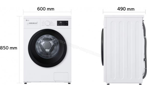 LG F94N15WHS - Dimensions