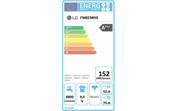 LG F94N23WHS - &Eacute;tiquette &eacute;nergie
