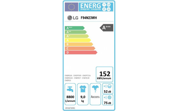 LG F94N23WH - &Eacute;tiquette &eacute;nergie