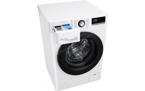 LG F94N25WHS - Vue 3/4 gauche en perspective tiroir ouvert