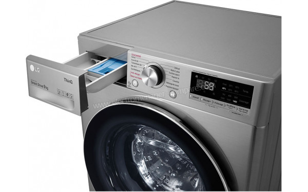 LG F94V52IXS - Panneau de commandes vu de droite tiroir ouvert