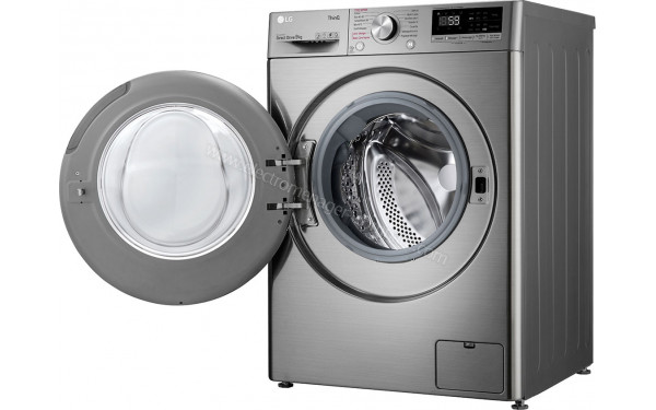 LG F94V52IXS - Vue 3/4 droite hublot ouvert