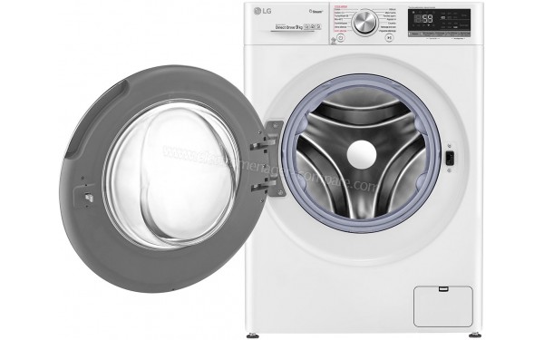 LG F94V71WHS - Vue de face avec hublot ouvert