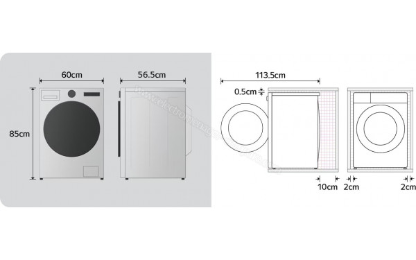 LG F94X56WHST - Dimensions
