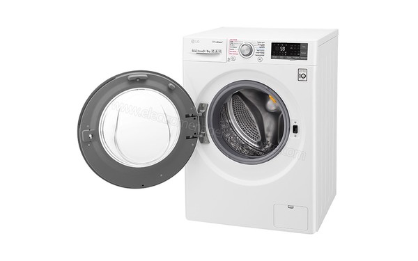 LG F964J71WRH - Vue 3/4 droite avec hublot ouvert