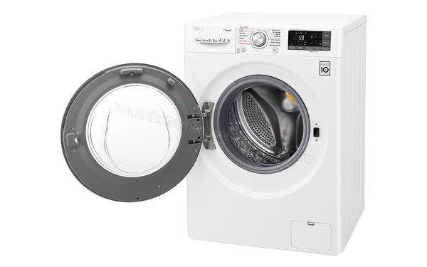 LG F964J72WRH - Vue 3/4 droite hublot ouvert
