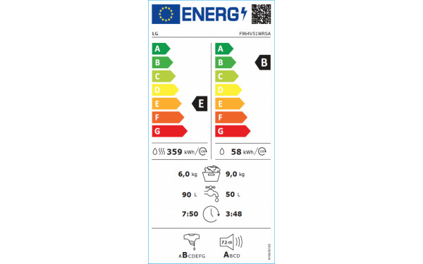 LG F964V51WRSA - &Eacute;tiquette &eacute;nergie v2