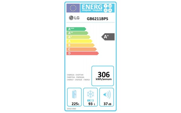 LG GB6211BPS - &Eacute;tiquette &eacute;nergie