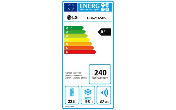 LG GB6216SDS - &Eacute;tiquette &eacute;nergie
