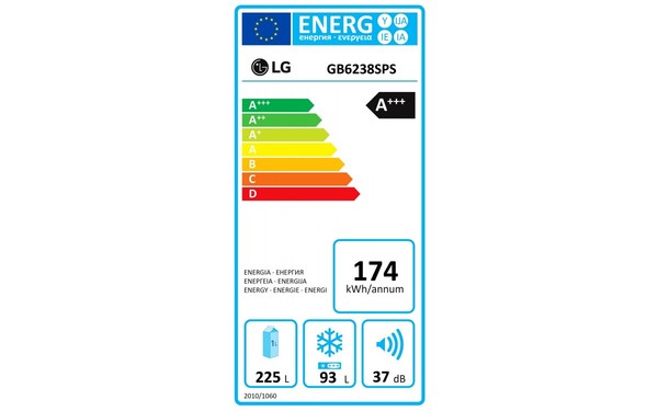 LG GB6238SPS - &Eacute;tiquette &eacute;nergie