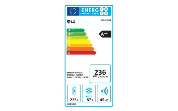 LG GBB329DSJZ - &Eacute;tiquette &eacute;nergie