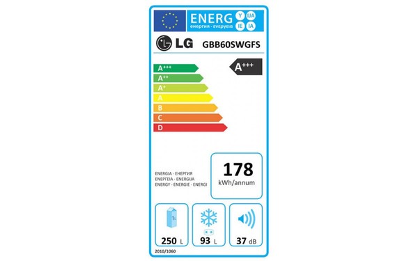 LG GBB60SWGFS - &Eacute;tiquette &eacute;nergie