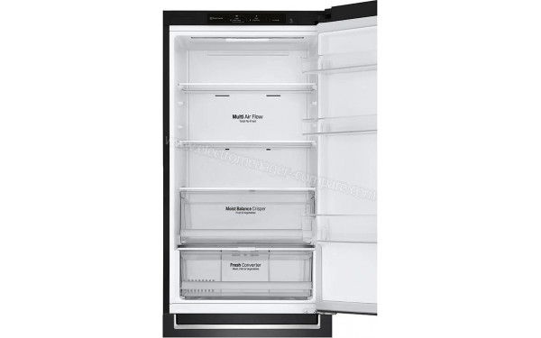LG GBB61MCGDN - Vue de l'int&eacute;rieur partie r&eacute;frig&eacute;rateur