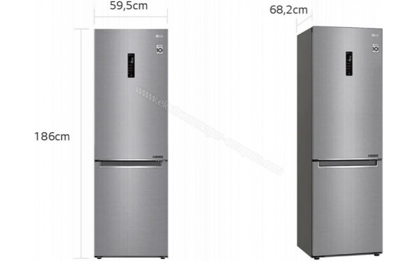 LG GBB61PZFFN - Dimensions