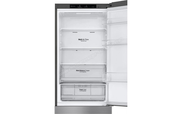 LG GBB61PZJEC - Vue de l'int&eacute;rieur partie r&eacute;frig&eacute;rateur