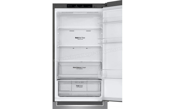 LG GBB61PZJEN - Vue de l'int&eacute;rieur partie r&eacute;frig&eacute;rateur