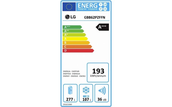 LG GBB62PZFFN - &Eacute;tiquette &eacute;nergie
