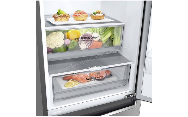 LG GBB62PZGFN - Vue des bacs de zone fra&icirc;cheur