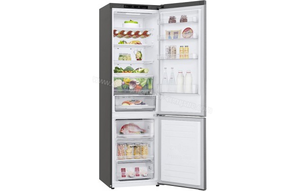 LG GBB62PZGFN - Vue 3/4 gauche avec porte ouverte