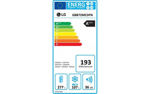 LG GBB72MCDFN - &Eacute;tiquette &eacute;nergie