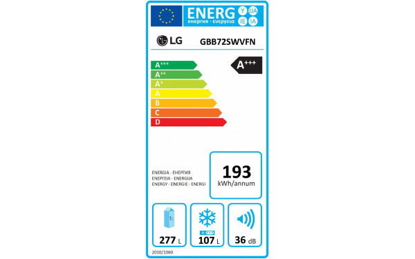 LG GBB72SWVFN - &Eacute;tiquette &eacute;nergie