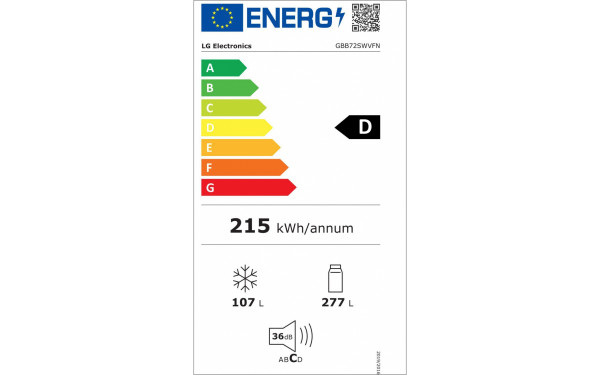 LG GBB72SWVFN - &Eacute;tiquette &eacute;nergie v2