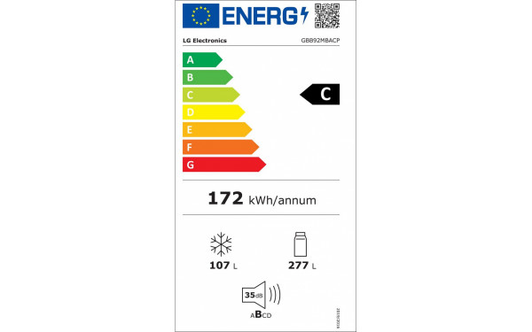 LG GBB92MBACP - &Eacute;tiquette &eacute;nergie v2