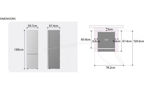 LG GBBSJ10DPY - Dimensions