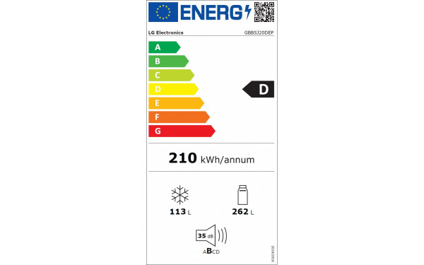 LG GBBSJ20DEP - &Eacute;tiquette &eacute;nergie v2