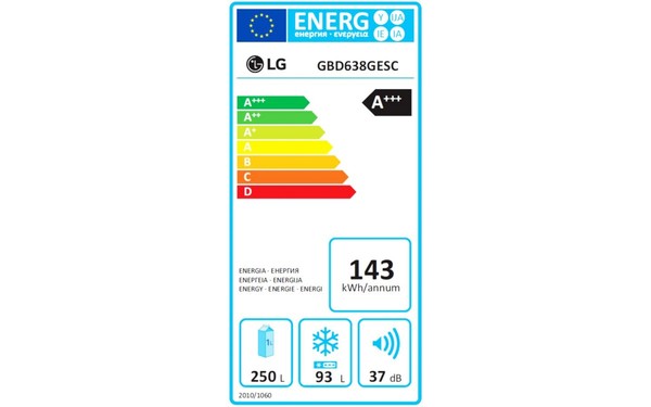 LG GBD638GESC - &Eacute;tiquette &eacute;nergie