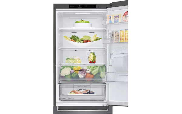 LG GBF61DSJEN - Vue de l'int&eacute;rieur partie r&eacute;frig&eacute;rateur
