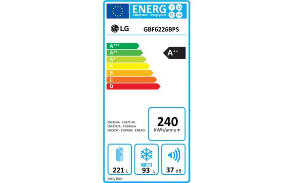 LG GBF6226BPS - &Eacute;tiquette &eacute;nergie
