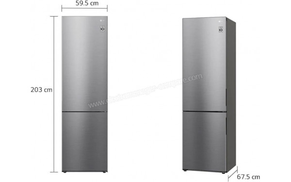 LG GBP62PZNBC - Dimensions